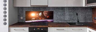 Rivestimento parete cucina con motivo Sistema Solare