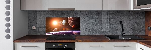 Rivestimento parete cucina con motivo Sistema Solare