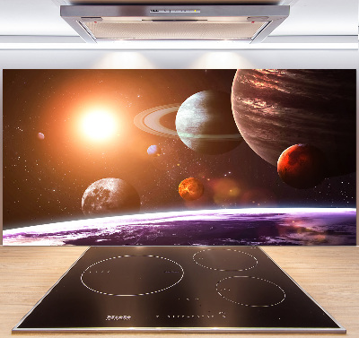 Rivestimento parete cucina con motivo Sistema Solare