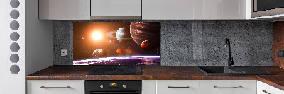 Rivestimento parete cucina con motivo Sistema Solare