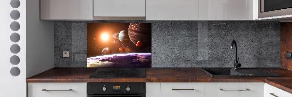 Rivestimento parete cucina con motivo Sistema Solare