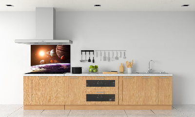 Rivestimento parete cucina con motivo Sistema Solare