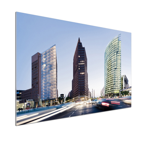 Pannello paraschizzi cucina con stampa a tema grattacieli