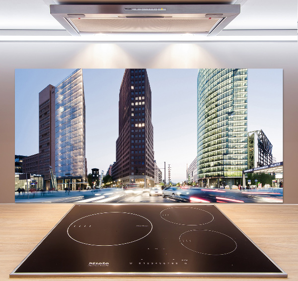 Pannello paraschizzi cucina con stampa a tema grattacieli