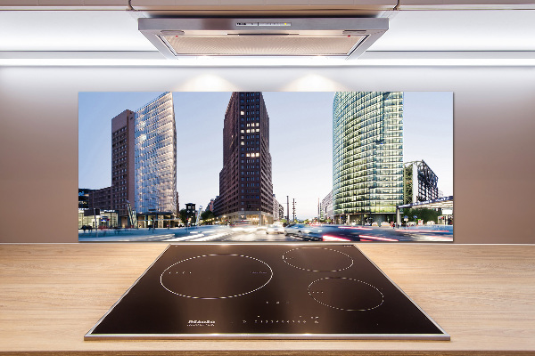 Pannello paraschizzi cucina con stampa a tema grattacieli