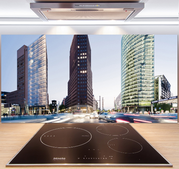 Pannello paraschizzi cucina con stampa a tema grattacieli