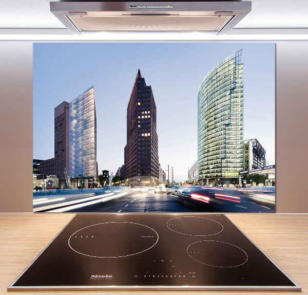 Pannello paraschizzi cucina con stampa a tema grattacieli