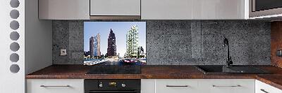 Pannello paraschizzi cucina con stampa a tema grattacieli