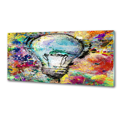 Pannello paraschizzi cucina con motivo a lampadina