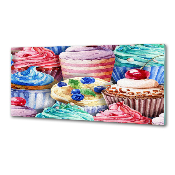 Pannello paraschizzi cucina con motivo di cupcake colorati