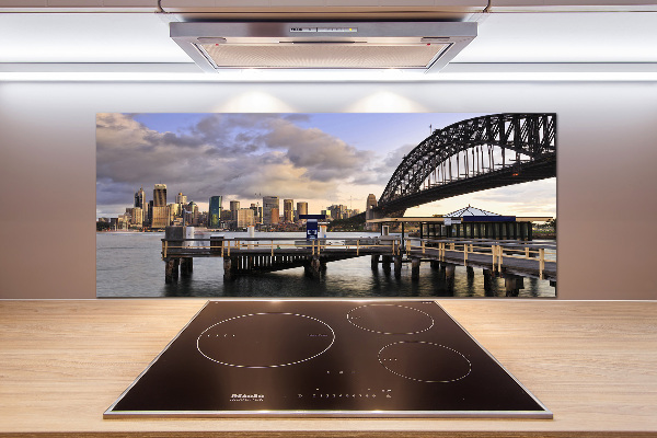 Pannello paraschizzi cucina con stampa del Ponte di Sydney come motivo decorativo