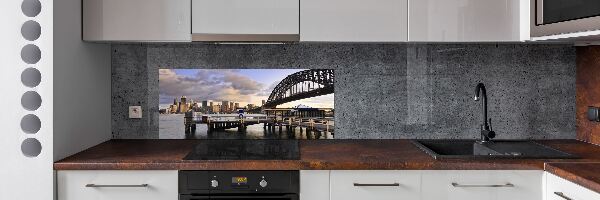 Pannello paraschizzi cucina con stampa del Ponte di Sydney come motivo decorativo