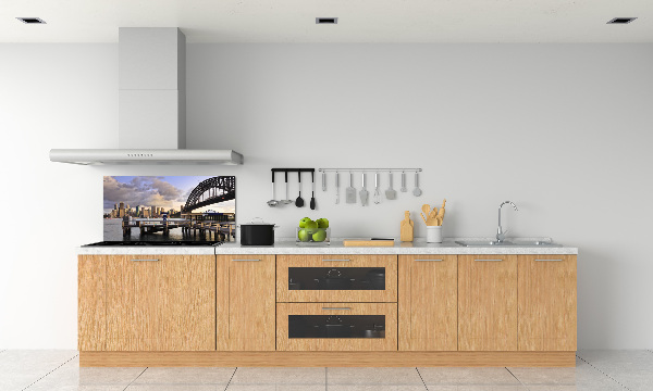 Pannello paraschizzi cucina con stampa del Ponte di Sydney come motivo decorativo