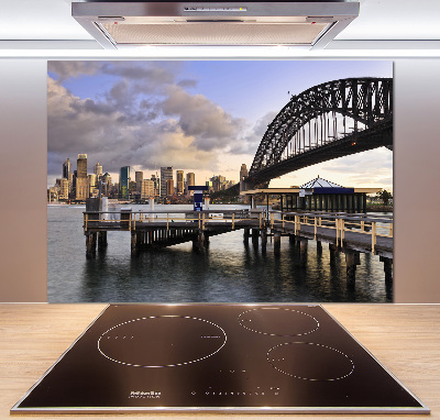 Pannello paraschizzi cucina con stampa del Ponte di Sydney come motivo decorativo