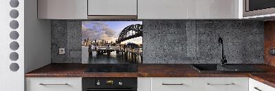 Pannello paraschizzi cucina con stampa del Ponte di Sydney come motivo decorativo