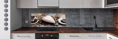 Rivestimento parete cucina in finitura color caffè latte