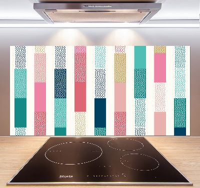 Pannello retrocucina con strisce colorate