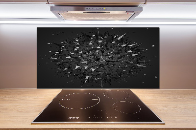 Pannello retrocucina con motivo ad astrazione 3D