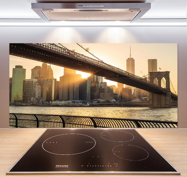 Rivestimento parete cucina con motivo Ponte di Brooklyn