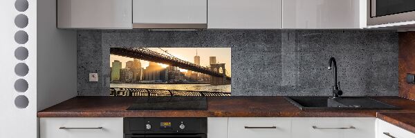 Rivestimento parete cucina con motivo Ponte di Brooklyn