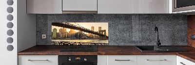 Rivestimento parete cucina con motivo Ponte di Brooklyn