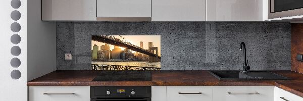 Rivestimento parete cucina con motivo Ponte di Brooklyn