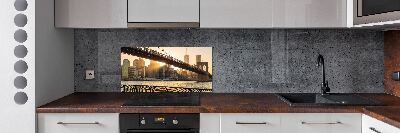 Rivestimento parete cucina con motivo Ponte di Brooklyn