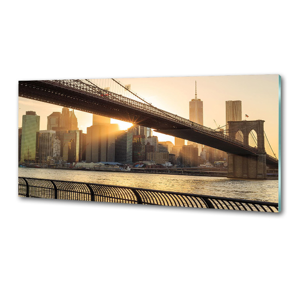 Rivestimento parete cucina con motivo Ponte di Brooklyn