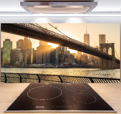 Rivestimento parete cucina con motivo Ponte di Brooklyn