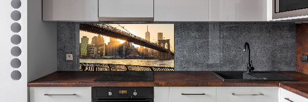 Rivestimento parete cucina con motivo Ponte di Brooklyn