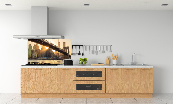 Rivestimento parete cucina con motivo Ponte di Brooklyn