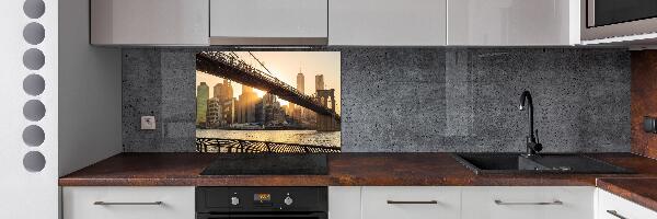 Rivestimento parete cucina con motivo Ponte di Brooklyn
