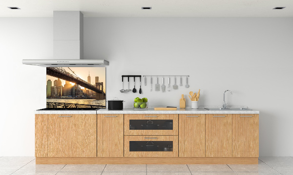 Rivestimento parete cucina con motivo Ponte di Brooklyn