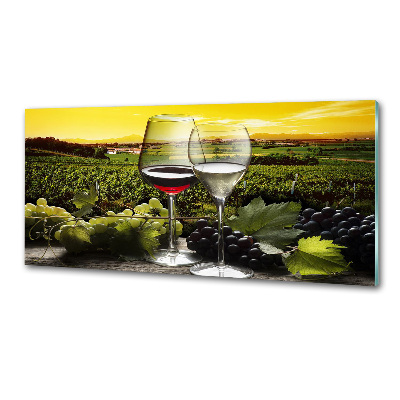 Pannello paraschizzi cucina con decorazione a tema vino e uva