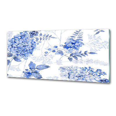 Rivestimento parete cucina con motivo floreale