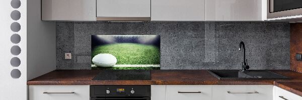 Pannello retrocucina con motivo a palla da rugby