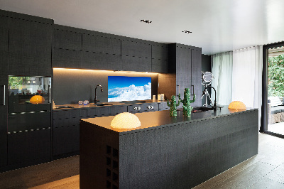 Rivestimento parete cucina con decoro 