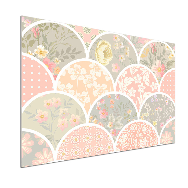 Pannello paraschizzi cucina con ornamenti decorativi