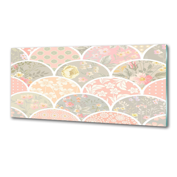 Pannello paraschizzi cucina con ornamenti decorativi