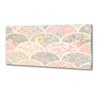 Pannello paraschizzi cucina con ornamenti decorativi