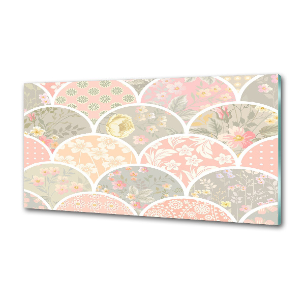 Pannello paraschizzi cucina con ornamenti decorativi