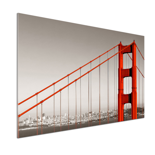 Pannello paraschizzi cucina con stampa del Ponte di San Francisco