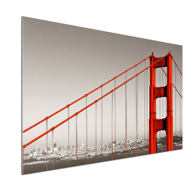 Pannello paraschizzi cucina con stampa del Ponte di San Francisco