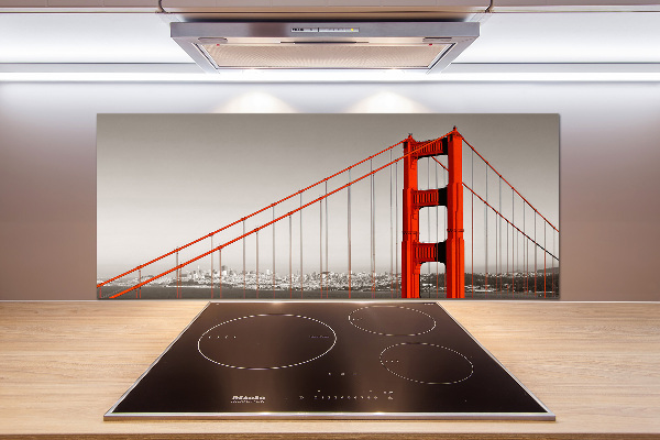 Pannello paraschizzi cucina con stampa del Ponte di San Francisco