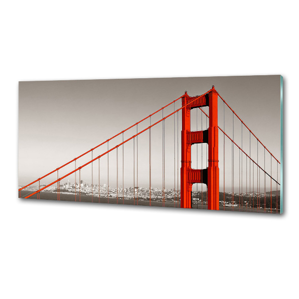 Pannello paraschizzi cucina con stampa del Ponte di San Francisco