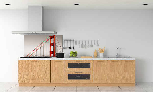 Pannello paraschizzi cucina con stampa del Ponte di San Francisco