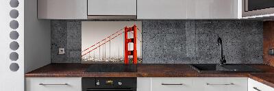 Pannello paraschizzi cucina con stampa del Ponte di San Francisco