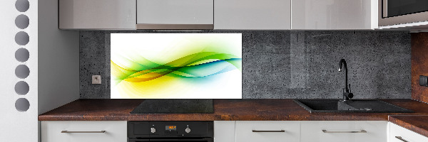 Pannello retrocucina con motivo a onde astratte