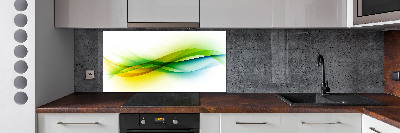 Pannello retrocucina con motivo a onde astratte