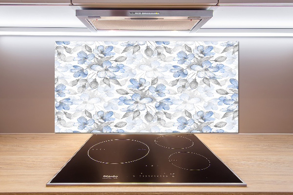 Pannello retrocucina con motivo di fiori delicati